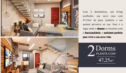 Casa em condomínio fechado com 2 quartos à venda na Rua dos Agrimensores, 308, Chácara Ondas Verdes, Cotia, 47 m2 por R$ 285.252