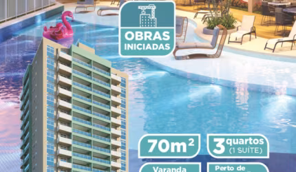 Apartamento com aproximadamente 70m2, 3 Quartos sendo 1 Suíte, Lazer Completo!
