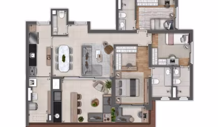 Apartamento com 3 quartos à venda em Mirandópolis - SP