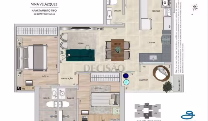 Apartamento 3 Quartos à venda, 3 quartos, 1 suíte, 2 vagas, Gutierrez - Belo Horizonte/MG