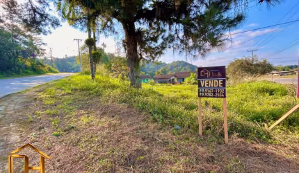 Terreno comercial de esquina no Rio Bonito (Pirabeiraba) em Joinville com acesso para a BR101