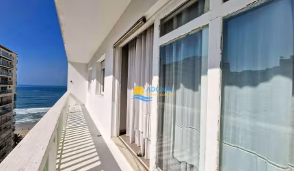 Apartamento  à Venda a 50 Metros da Praia com Sacada Grande e Vista linda ao Mar da  Pitangueiras - Guarujá/SP