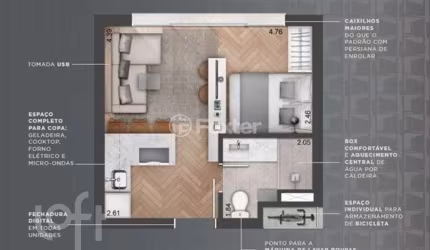 Apartamento com 1 quarto à venda na Avenida João Pessoa, 731, Cidade Baixa, Porto Alegre, 24 m2 por R$ 350.000