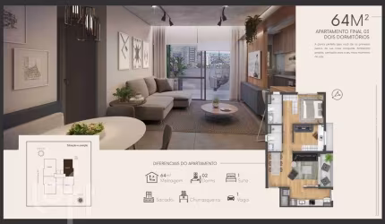 Apartamento com 2 quartos à venda na Rua Ferreira Viana, 627, Petrópolis, Porto Alegre, 64 m2 por R$ 850.000