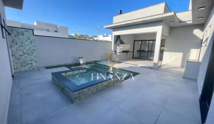 Casa térrea nova com 3 suítes, ótimo acabamento, condomínio Milano, Indaiatuba - SP