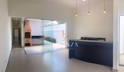 Casa térrea nova com arquitetura moderna, bem iluminada e com excelente localização, bairro Aqui se Vive, Indaiatuba SP
