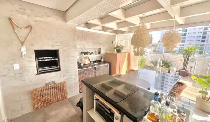 Apartamento Garden mobiliado com 2 dormitórios à venda, 183 m²  - Estuário - Santos/SP