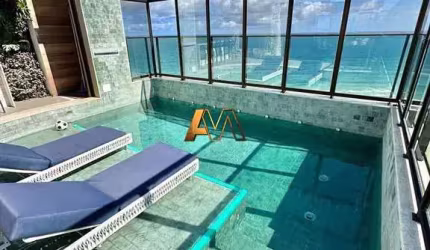 COBERTURA DUPLEX VISTA MAR 4 SUÍTES EM JAGUARIBE - PORTEIRA FECHADA