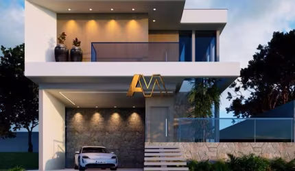 CASA COM PISCINA PRIVATIVA - 4 SUÍTES NO ALPHAVILLE LITORAL NORTE I