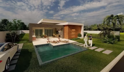CASA 4/4 SENDO 3 SUÍTES EM JACUÍPE COUNTRY