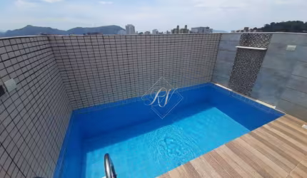 COBERTURA COM PISCINA, CHURRASQUEIRA, LINDO ACABAMENTO NO CENTRO DE SÃO VICENTE!!!!