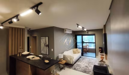 Apartamento mobiliado para locação, em prédio novo com lazer completo, andar alto, a uma quadra da praia do Jose Menino!!!