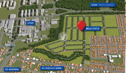 Construa sua casa ao lado da UFSM. Lote de esquina no Bela Vista Parque Residenc
