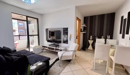 Apartamento de 1 dormitório com sacada e churrasqueira.