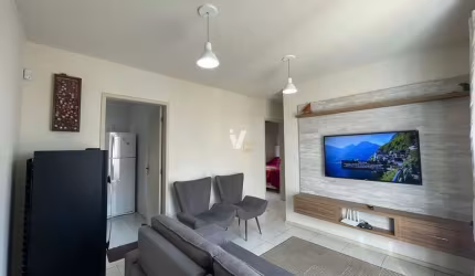 Apartamento Mobiliado com dois dormitórios, sacada e vaga de garagem.
