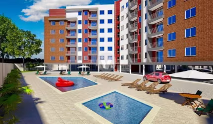 Apartamento 2 dormitórios, sacada com (espera) churrasqueira e vaga de garagem