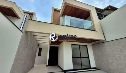 Casa composta por  3 suítes com Área Gourmet á venda no Bairro São Judas Tadeu, Guarapari-ES - Realize Negócios Imobiliários.
