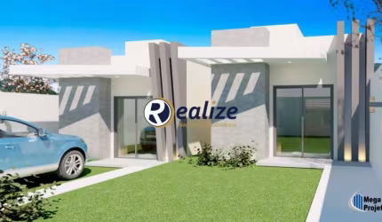 Casa linear em Construção composta por 2 quartos á venda no bairro Santa Mônica, Guarapari-ES - Realize Negócios Imobiliários.