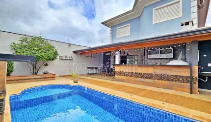 Sobrado Alto Padrão de 234m² de área construida à venda no Condomínio Nova Aliança Residencial. Excelente localização, próximo ao Ribeirão Shopping - Bairro Jardim Nova Aliança, Ribeirão Preto/SP.