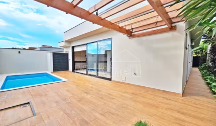 Casa térrea de 193m² de área construída para locação no Condomínio Alto do Castelo Residencial, próximo ao Santa Maria Outlet - Ribeirão Preto/SP.