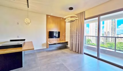 Flat semi mobiliado de 56m² de área útil para locação no Edifício Le Monde Parc, próximo ao Parque Carlos Raya - Bairro Jardim Botânico, Ribeirão Preto/SP.