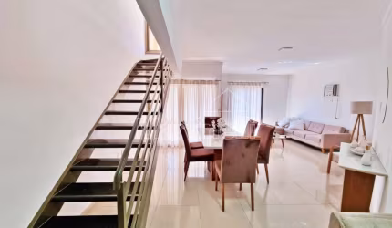 Cobertura mobiliada de 216m² de área útil para locação no Edifício Bahamas, próximo ao Parque Carlos Raya - Bairro Jardim Botânico, Ribeirão Preto/SP.