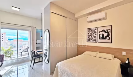 Flat mobiliado de 33m² no Condomínio Via Appia, próximo a Faculdade UNAERP - Bairro Ribeirânia, Ribeirão Preto/SP.