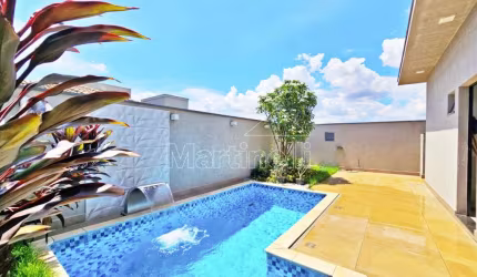 Casa térrea de 175m² de área construída para locação no Condomínio San Marco I, Ribeirão Preto/SP.