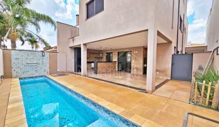 Sobrado de 250m² de 280m² de área construída para venda e locação no Condomínio Nova Aliança Residencial - Bairro Cond. Nova Aliança Residencial, Ribeirão Preto/SP.
