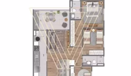 Apartamento Sol da Manhã - em fase final de construção de 85m² no La Sierra Medeiros Jundiaí-SP - AP8013