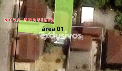 Terreno plano de 426m² lateral da Rua Minas Gerais no bairro Nova Brasília em Joiinville/SC