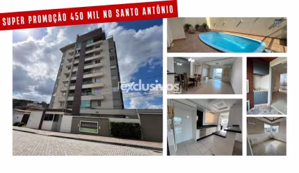 Apartamento em super promoção no Santo Antônio semi mobiliado por 450 mil