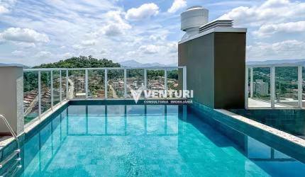 Apartamento com 2 dormitórios à venda em condomínio com Rooftop, 60 m² por R$ 395.954 - Escola Agrícola - Blumenau/SC