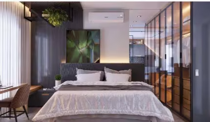 Apartamento tipo para venda com 1 quarto, sendo 1 suíte, 46.95m²