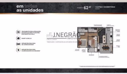 Apartamento com 2 quartos à venda na Aclimação, São Paulo , 62 m2 por R$ 850.000