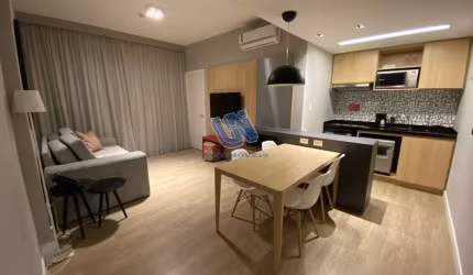 Apartamento Mobiliado e Decorado quarto e sala com 62m2 no Caminho das Árvores