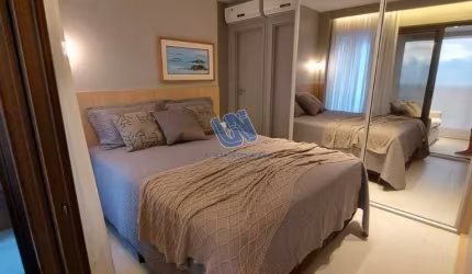 Apartamento quarto e sala decorado e mobiliado 51m2 com vista mar na Graça
