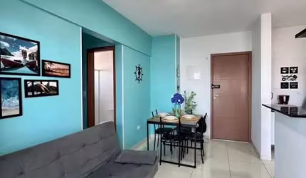 Seu refúgio à beira-mar: Apto 1 Dormitório Mobiliado e com Lazer Completo!