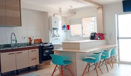 Apartamento Semi Mobiliado Vista Parcial pro Mar e Sacada Panorâmica Linda!