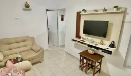 Apto 2 Dormitórios Prédio Frente Mar Canto do Forte Semi Mobiliado Pé na Areia
