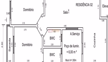 Apartamento no Bairro Parque das Nações em Santo André