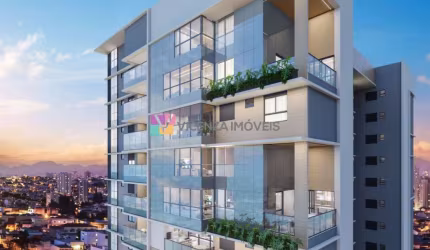 Cobertura duplex com 3 suítes + suíte master com closet, área privativa de 258m², bairro Atiradores, Joinville/SC.