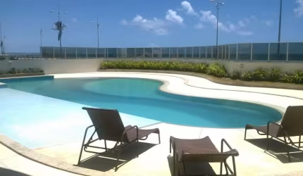 Apartamento 1/4 no Wave vista mar - Semi- Mobiliado