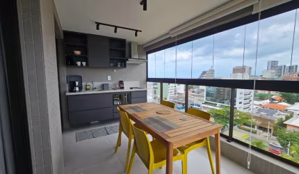 Quarto e Sala Mobiliado no House Ondina – 36,67m² com Varanda Gourmet!