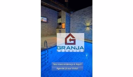 Casa Reformada 2 quartos c/ Suíte e Piscina Privativa à venda, 123 m² por R$ 639.900 - Granja Viana - Jardim da Glória - Cotia/SP