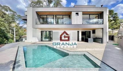 Fantástica Mansão 0 KM, Moderna com 4 suítes à venda, 724 m² por R$ 8.700.000 - São Paulo II - Cotia/SP
