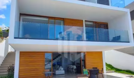 Casa de Luxo à Venda no Alphaville Salvador 2 – 4 Suítes | Vista Mar | Piscina e Automação Completa!