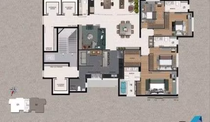 Apartamento de luxo no coração da Vila da Serra em Nova Lima-MG: 4 quartos, 2 suítes, 1 sala, 4 banheiros, 4 vagas de garagem, 173m2 de área.