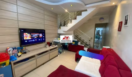 Lindo sobrado de 240m² com 3 dorm. 1 suites, 3 ban, 3 vagas, sala 2 ambientes, jardim de inverno e área gourmet por 960.000,00 V. Aricanduva/SP