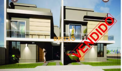 Sobrado novo em fase de acabamento, com 2 dormitórios à venda, 67 m² por R$ 469.000 - Campo Comprido - Curitiba/PR